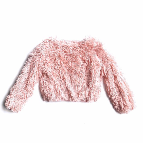 Art Class Pink Faux-Fur Sweater Teddy Bear Sz M - Picture 4 of 5